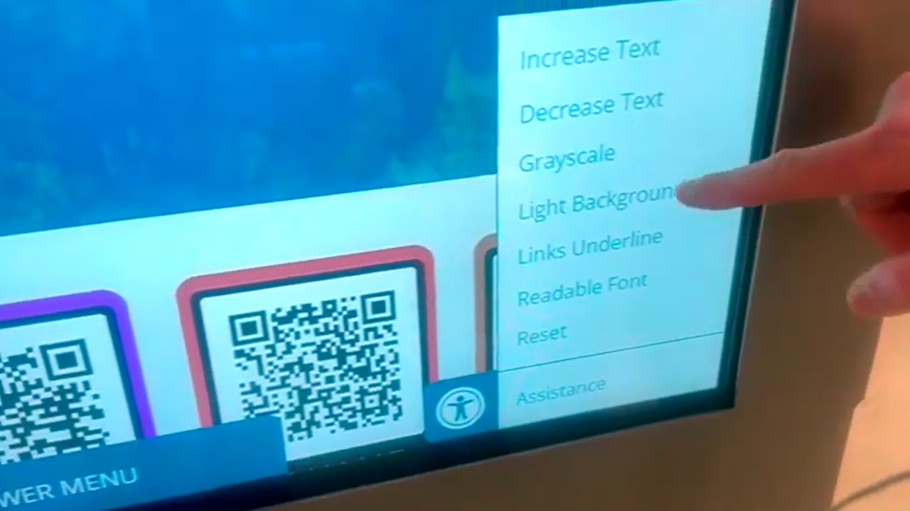 Kiosk Accessibility Features for User Interfaces