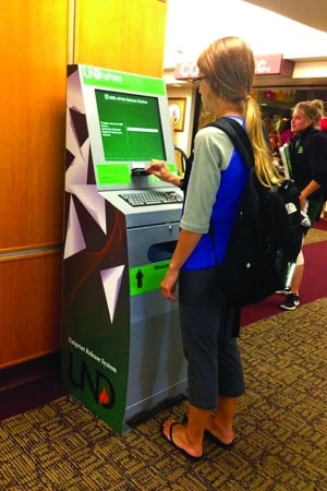 Lobby Document Kiosk for Higher Education in Use Lobby Document Kiosk for Higher Education in Use