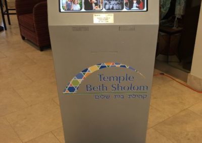 Freestanding Temple Beth Kiosk with Base and Graphic
