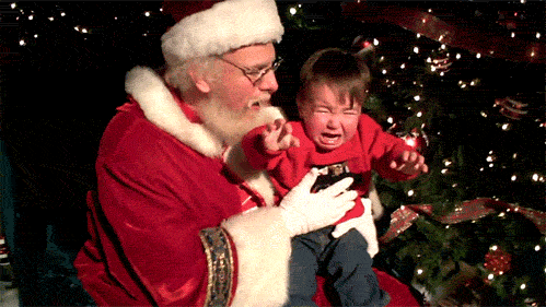 fail christmas kids scared crying