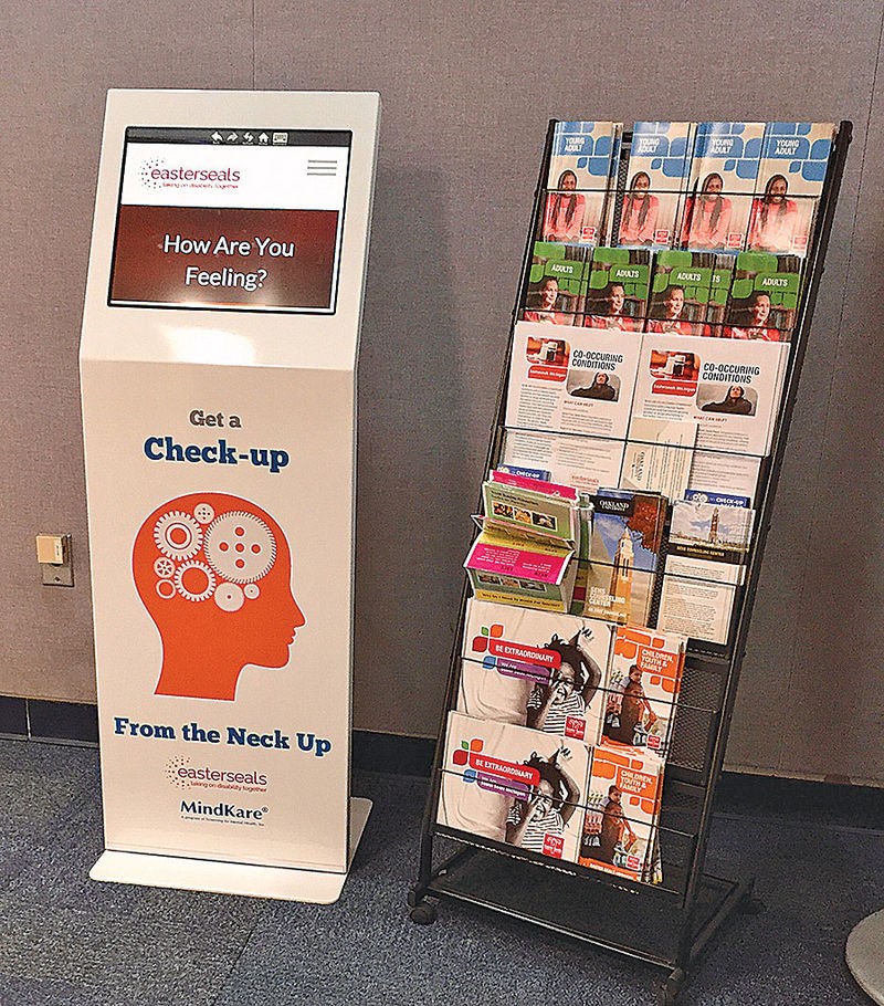 Mindkare Kiosk with Brochures