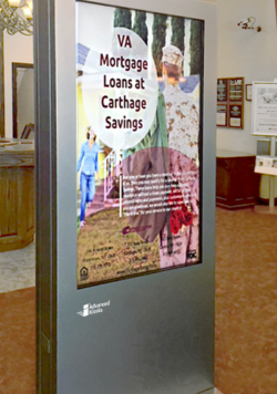 Large Touch Screen Monolith Kiosk for Carthage Bank