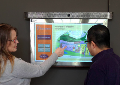 Wall Mounted Wayfinding Lobby Kiosk for Visitors and Employees