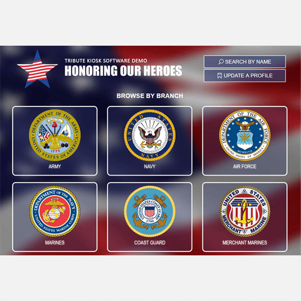 Tribute Software Screen