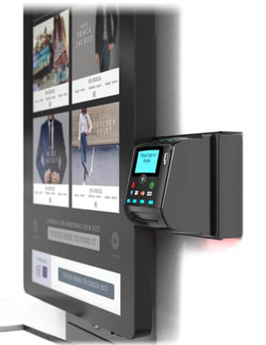 Wall Mounted Digital Retail Kiosk with Electronic Card Reader