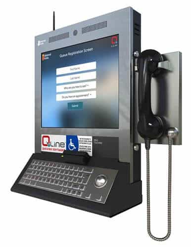 Wall mounted kiosk front left options