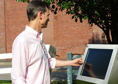 Outdoor Information Kiosk with Solar Glare Protection