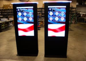 Outdoor Monolith Kiosks with Tribute Software