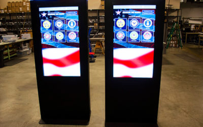 Outdoor Monolith Kiosks with Tribute Software