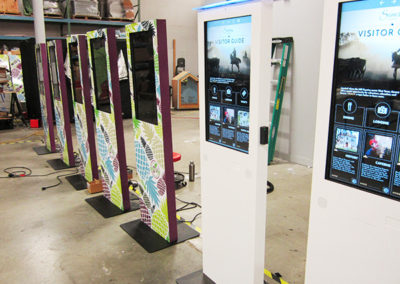 Merchant Max Large Screen Interactive Kiosks in Production