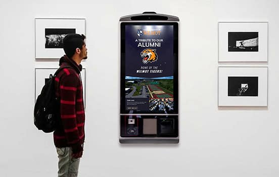 Wall Mounted Interactive Digital Kiosk for Universities