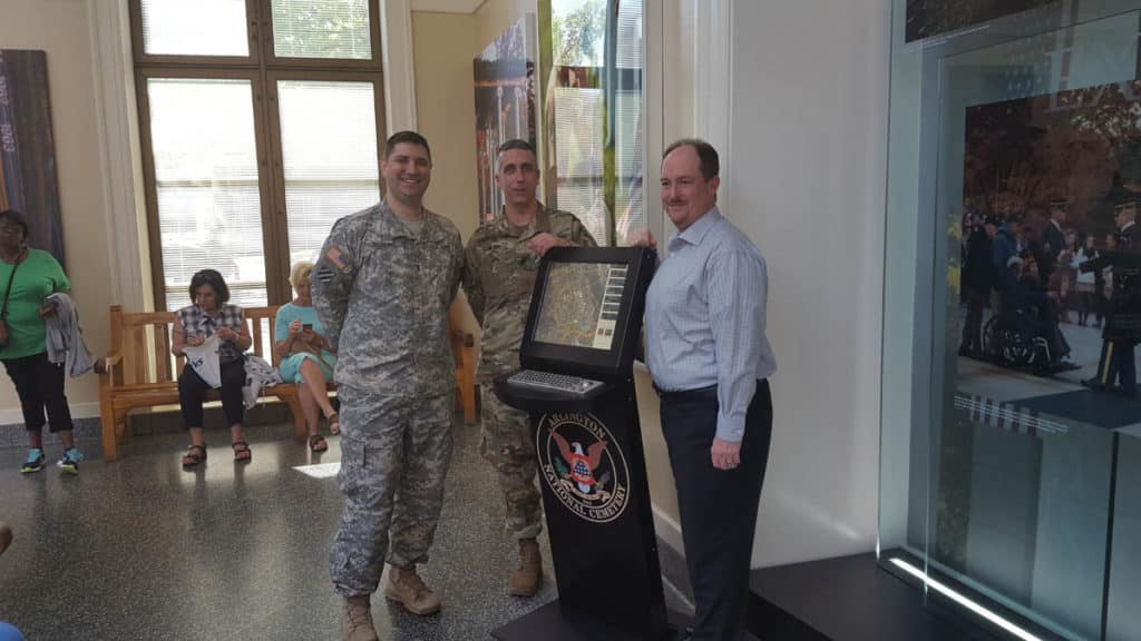 Arlington Nathional Cemetary Memorial Touchscreen Tribute Kiosk