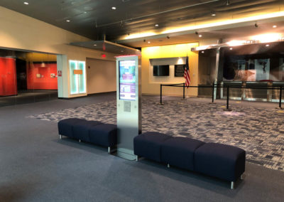 Marine Heritage Foundation lobby with a large screen kiosk machine