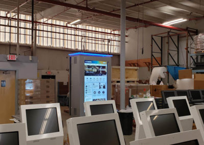 Large Outdoor Touch Screen kiosk in production