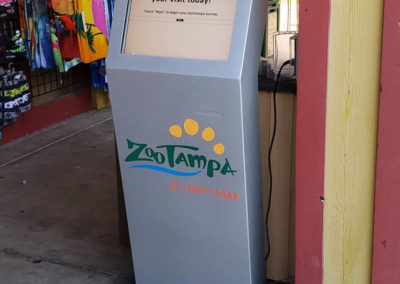 Outdoor Interactive Touch Screen Kiosk for Zoo Visitors