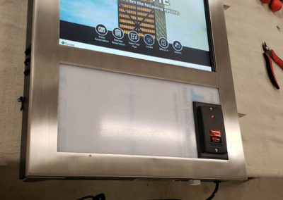 American Made Touch Screen Wall-Mounted Kiosk in Manufacturing