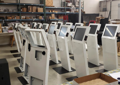 Touch screen Kiosks in production