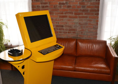 Yellow Freestanding with Side Table and Palm Reader