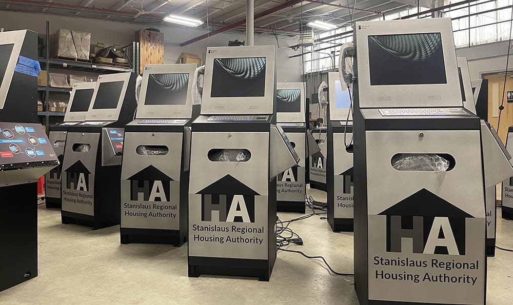 Self Service Kiosks on Machine Factory Floor