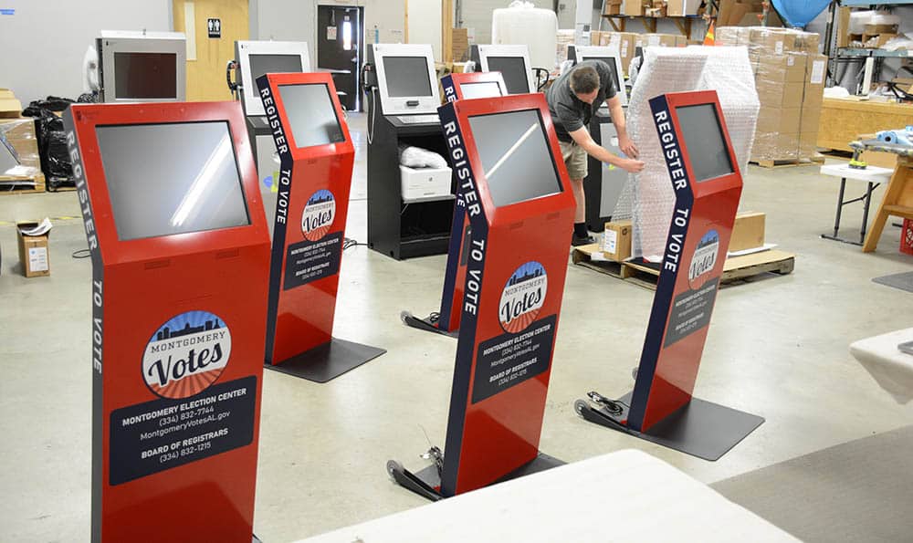 Voter Registration Kiosks built on the Factory Floor