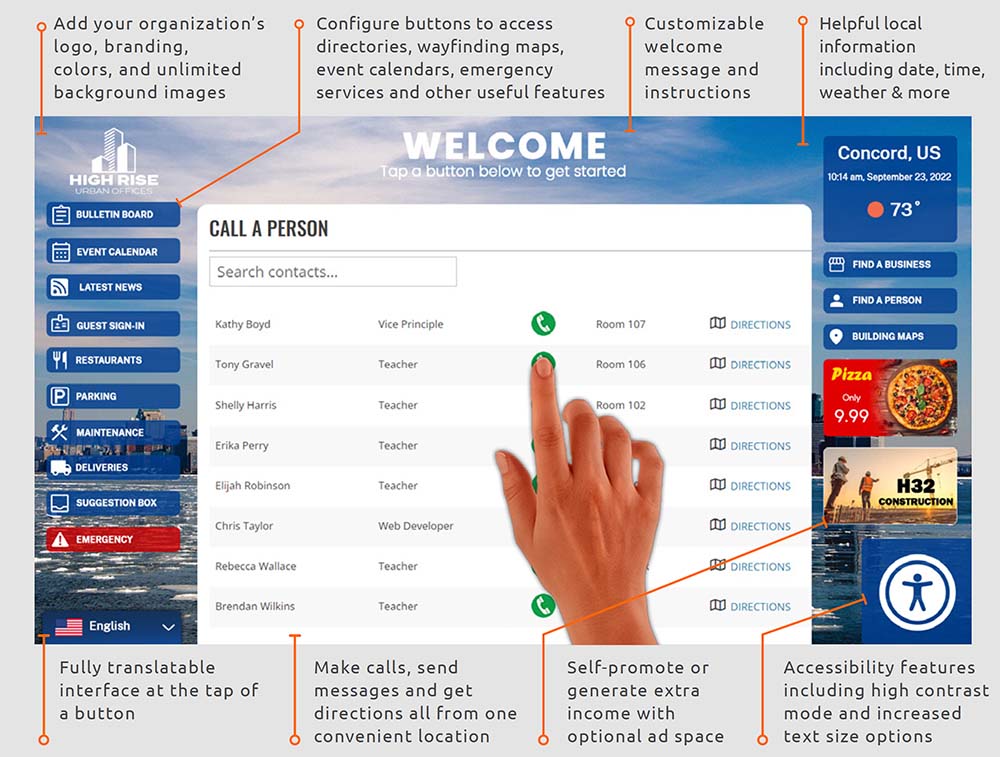 Visitor Management System interface