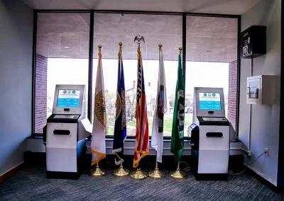 Check-in and Printing kiosks at a court