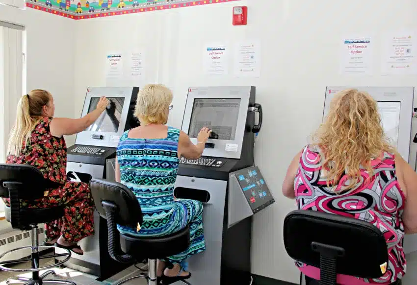 Healthcare Document Kiosk in Use