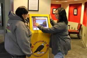 Keweenaw Bay College Kiosk with Touch Screen Interface