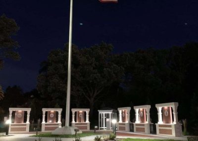 veterans-memorial-cemetery-outdoor-interactive-kiosk-night