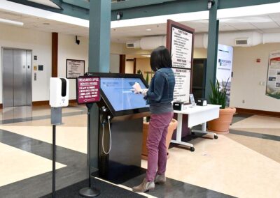 government lobby wayfinding directory touchscreen kiosk