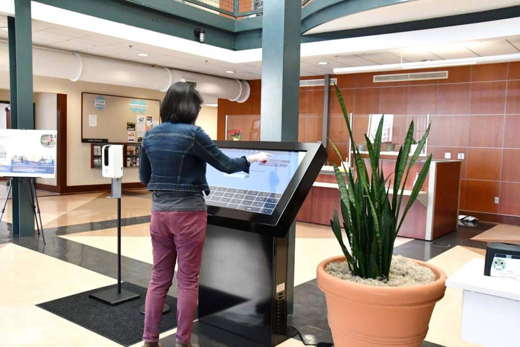 Large Screen Directory Kiosk in County Office Building
