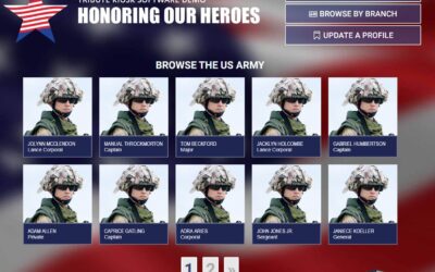 Tribute Memorial Software - browsing the 'Army' category
