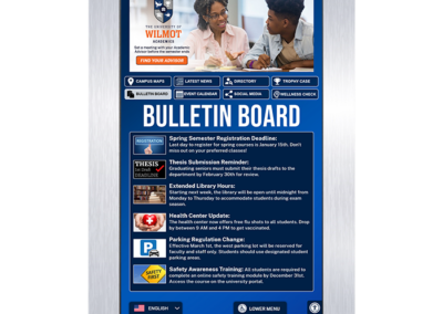 Touchscreen event kiosk - Bulletin Board
