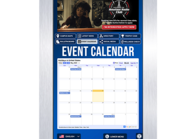 Campus Information Kiosk Interface - Event Calendar