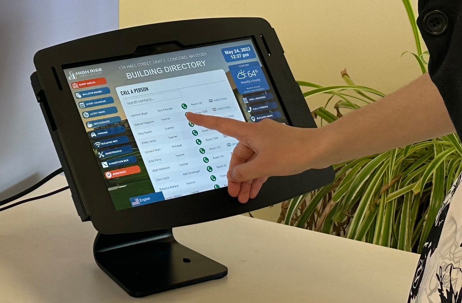 Visitor Management System on Countertop Tablet