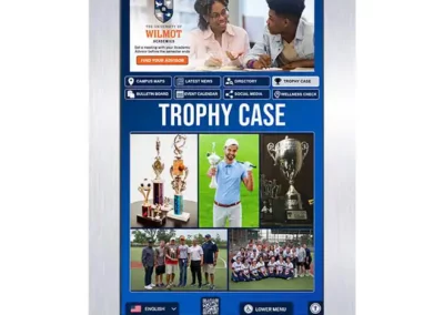 Touch Screen Interactive Kiosk Interface - Trophy Case