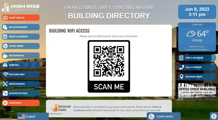 Visitor Management Software Building Wifi QR Code