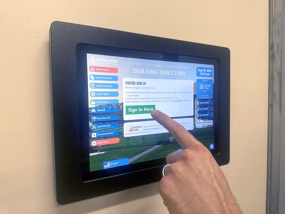 No Power Wall-Mounted Tablet Kiosk