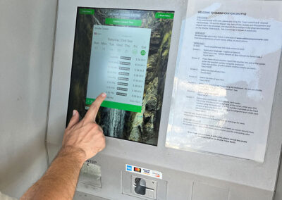 touch screen ticketing kiosk interface