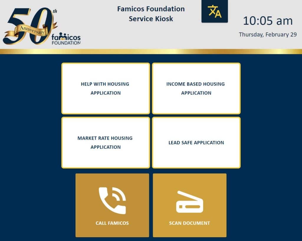 Famicos Foundation housing authority interface