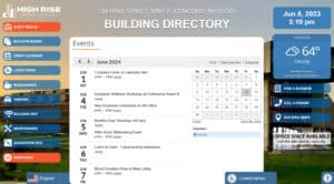 Visitor management system event calendar