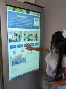 Student kiosk in use