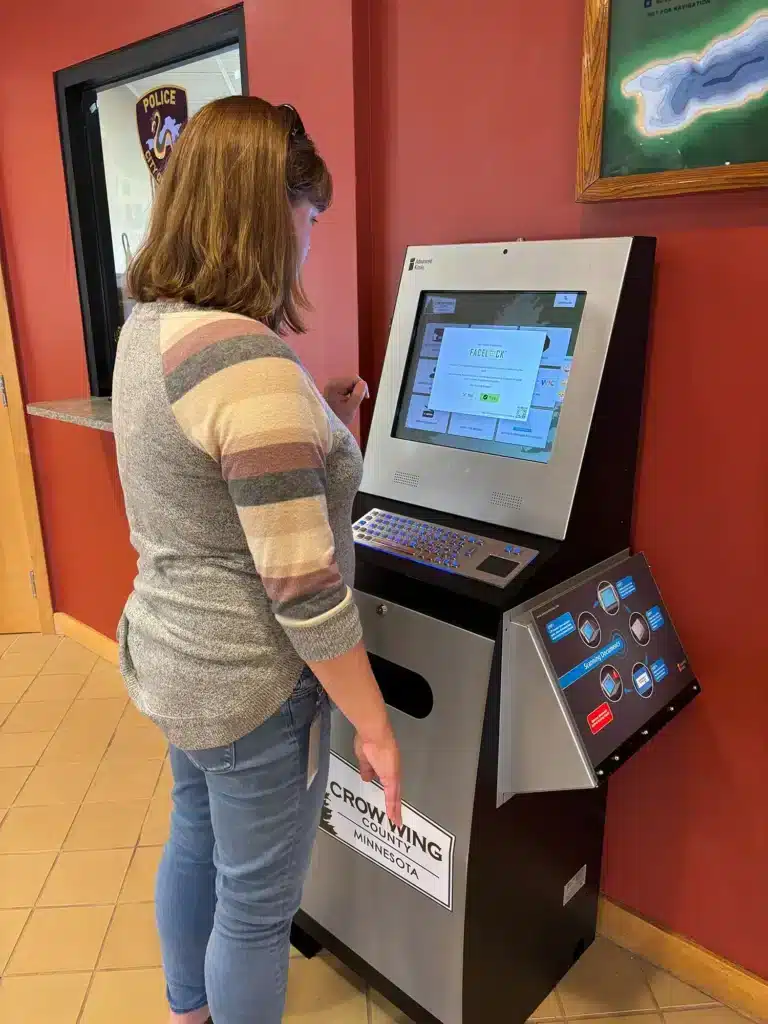 Crow Wing County Housing Authority Kiosk Office Suite in use