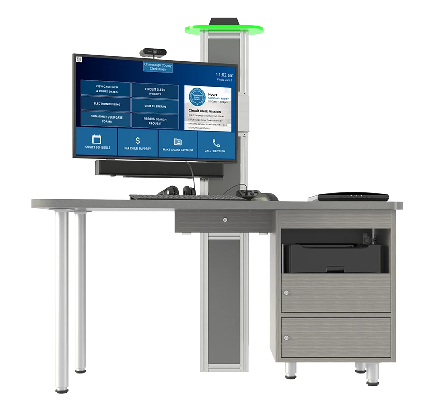 Aegis Desk legal services courthouse kiosk