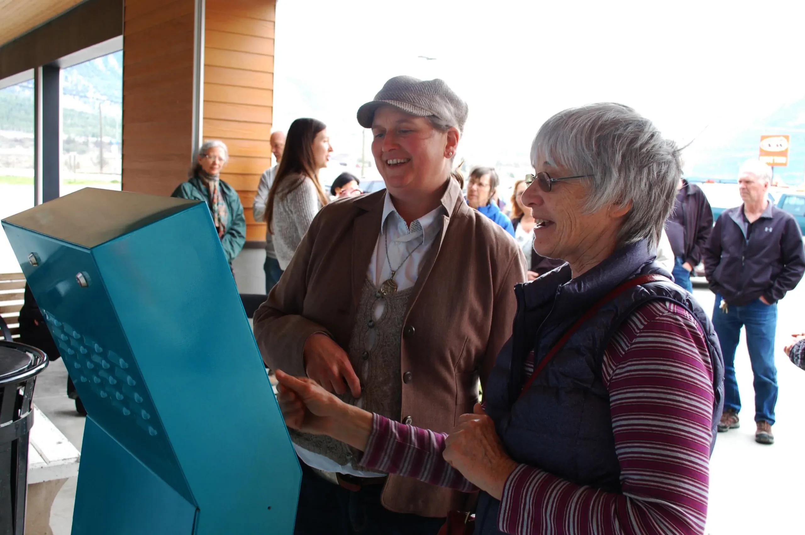 Kiosk Machine being used by a couple