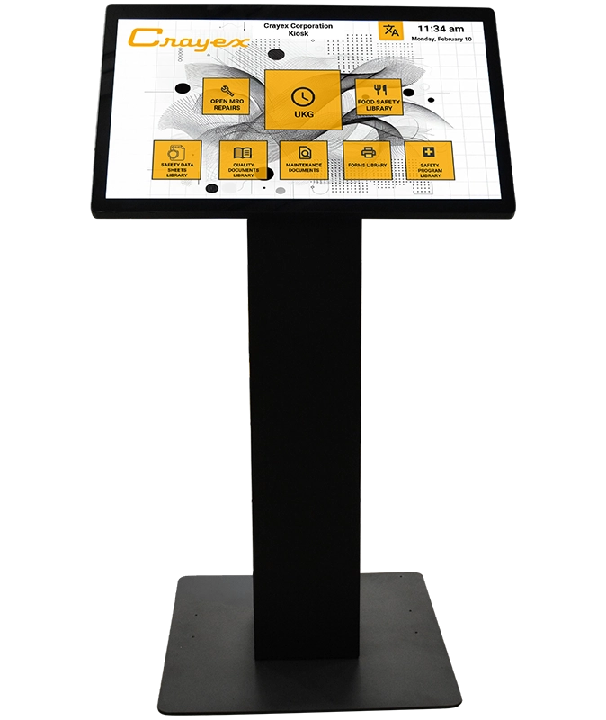 Crayex Corporation manufacturing kiosk