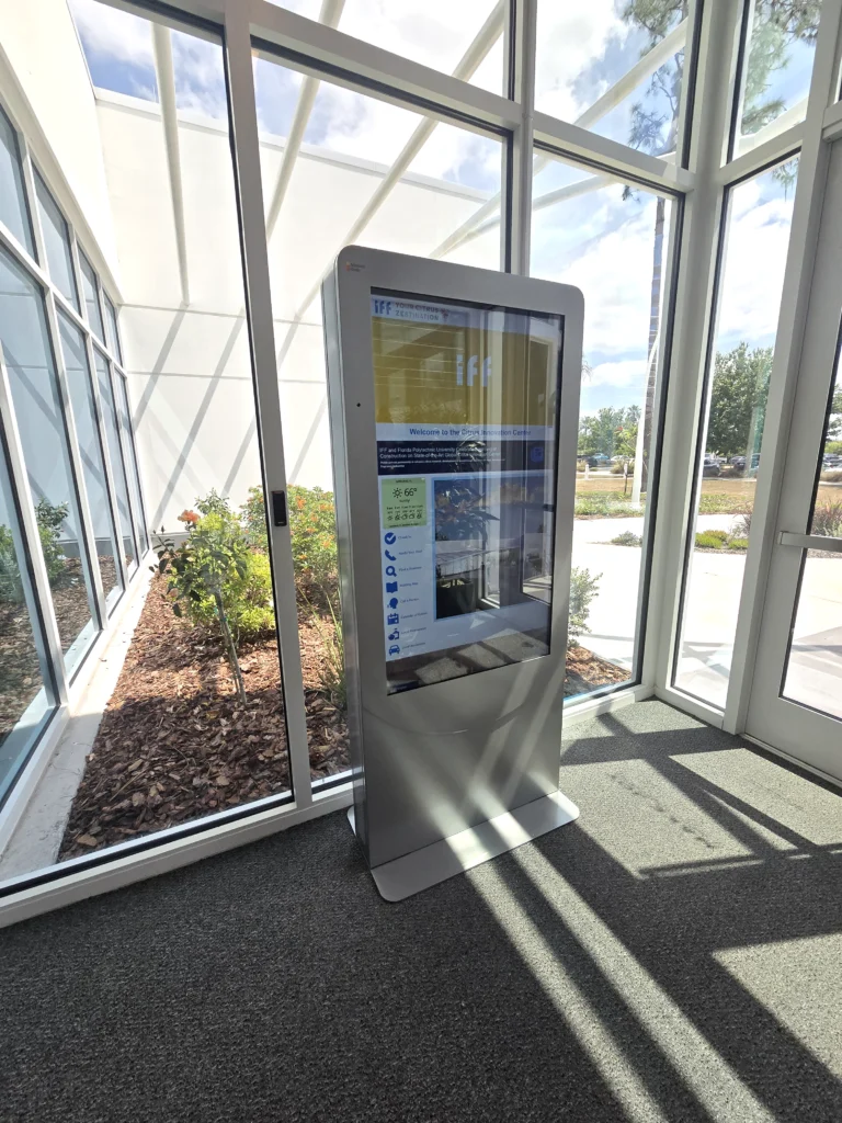 IFF visitor center lobby kiosk