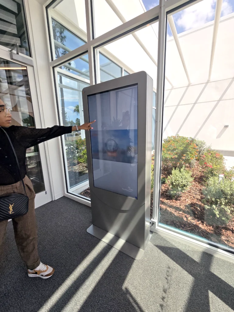 IFF visitor kiosk in use