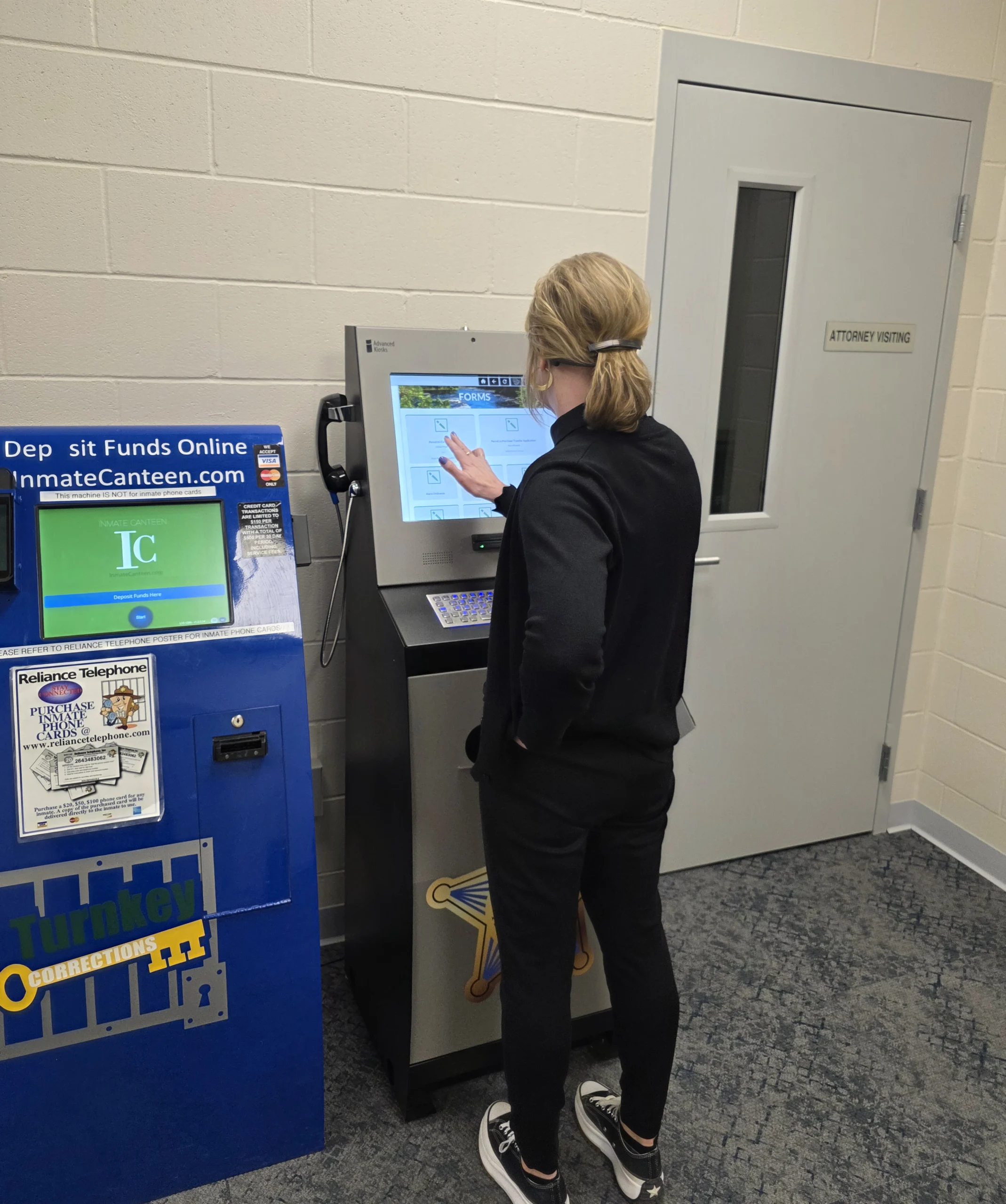 Itasca County resident interacting with the Kiosk Office Suite Itasca County resident interacting with the Kiosk Office Suite