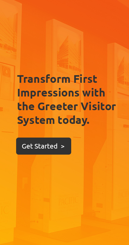 IFF indoor monolith self-service welcome kiosk